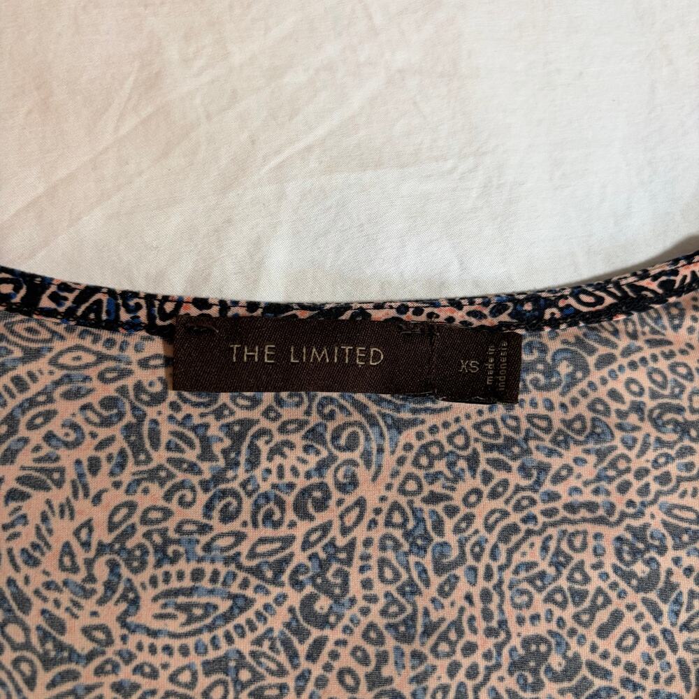 The Limited Orange/black womens top. 3/4 sleeve. Stretchy. Workwear. Size XS - Picture 5 of 6